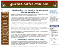 Tablet Screenshot of gourmet-coffee-zone.com